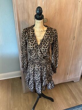 NWT Michael Kors “Julia” Leopard Print Dress XS